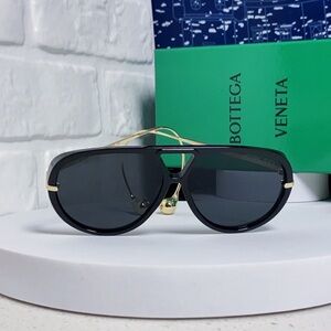 Bottega Veneta Black and Gold Sunglasses